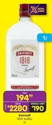 Smirnoff - 1818 Vodka 1l