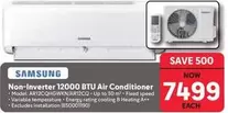 Samsung - Non-Inverter 12000 BTU Air Conditioner - Model: AR12CHGWNK/AR12CQA
