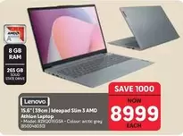 Lenovo - Ideapad Slim 3 AMD Athlon Laptop