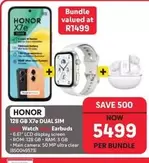 Honor - HONOR X7e DUAL SIM Watch Earbuds Bundle