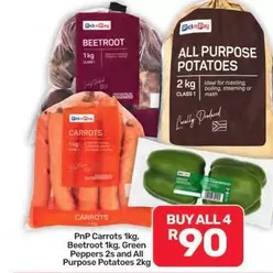 Pick n Pay - PnP Carrots 1kg, Beetroot 1kg, Green Peppers 2s, All Purpose Potatoes 2kg