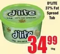D'lite - 37% Fat Spread Tub