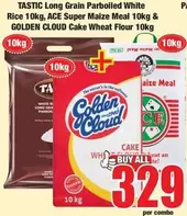 Tastic - Long Grain Parboiled White Rice, Super Maize Meal, Cake Wheat Flour