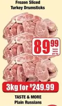 Frozen - Sliced Turkey Drumsticks