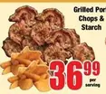 Grilled Pork Chops & Starch