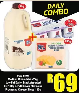 Daily - Medium Cream Maas & Full Cream Flavoured Processed Cheese Slices