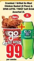 Spar - Crumbed / Grilled Go Meal Chicken Bucket (8 Piece)