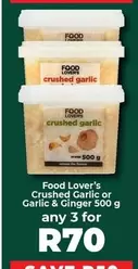 Crushed Garlic or Garlic & Ginger