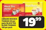 ROOIBOS TEABAGS/BLACK TEA BLEND TEABAGS