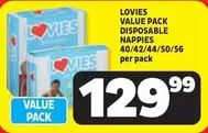 Lovies - VALUE PACK DISPOSABLE NAPPLES