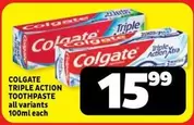 Colgate - TRIPLE ACTION TOOTHPASTE