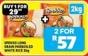 Spekko - LONG GRAIN PARBOILED WHITE RICE 2kg