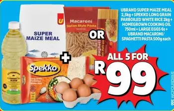 Spekko - Super Maize Meal, Macaroni, Rice, Cooking Oil, Eggs, Macaroni Spaghetti