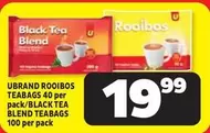 ROOIBOS TEABAGS / BLACK TEA BLEND TEABAGS