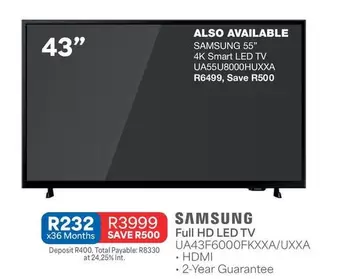 Samsung - Full HD LED TV UA43F6000FKXXA/UXXA