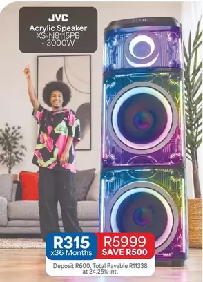 JVC - Acrylic Speaker XS-N8115PB - 3000W