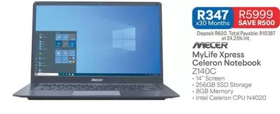 Mecer - MyLife Xpress Celeron Notebook Z140C