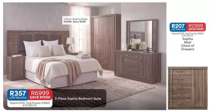 Total - 2-Piece Sophia Bedroom Suite
