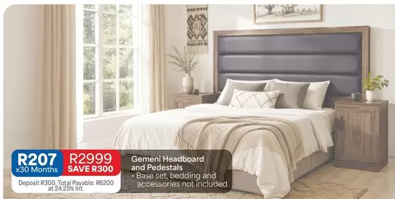 Total - Gemini Headboard and Pedestals