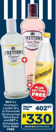 Stretton's -  London Dry or Flavoured Gin