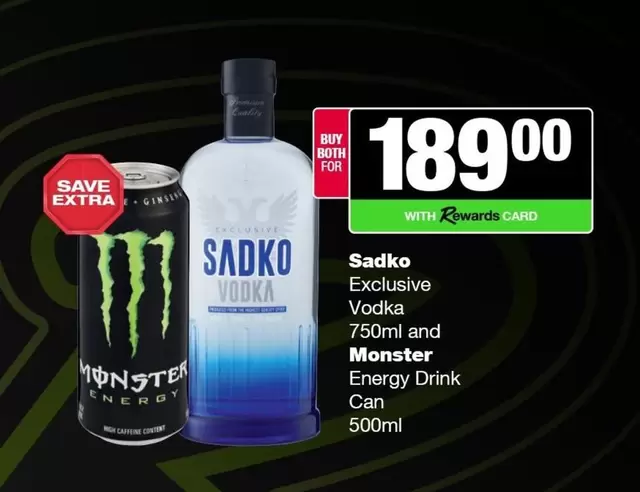 Monster - Vodka and Energy Drink Can