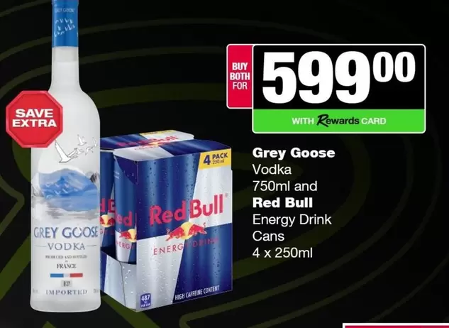 Grey Goose - Vodka and Red Bull Energy Drink Cans