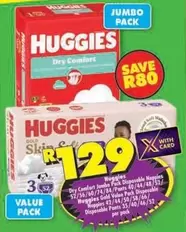 Huggies - Dry Comfort Jumbo Pack Disposable Nappies