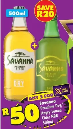 Savanna - Premium Dry/Angry Lemon Cider NRB