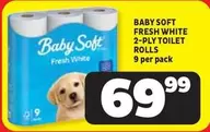 Baby Soft - FRESH WHITE 2-PLY TOILET ROLLS
