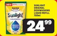 Sunlight - ORIGINAL DISHWASHING LIQUID REFILL