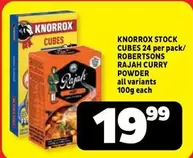 Knorrox - STOCK CUBES / RAJAH CURRY POWDER