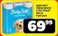Baby Soft - FRESH WHITE 2-PLY TOILET ROLLS