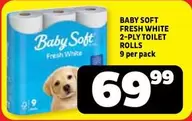 Baby Soft - 2-PLY TOILET ROLLS