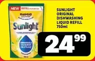 Sunlight - ORIGINAL DISHWASHING LIQUID REFILL