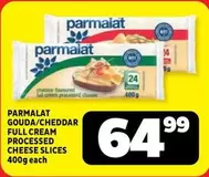 Parmalat - GOUDA/CHEDDAR FULL CREAM PROCESSED CHEESE SLICES