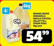 Orange Grove - ISIBHAKELA MAAS / CRYSTAL VALLEY FULL CREAM MAAS