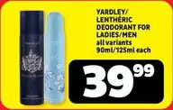Yardley - Deodorant for Ladies/Men