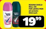 Rexona - SHIELD ROLL-ON FOR LADIES/MEN