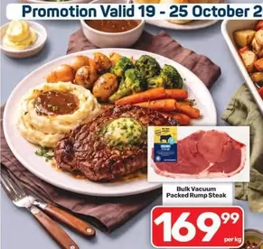 Bulk Vacuum Packed Rump Steak