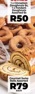 Gourmet - 1 x Cinnamon Doughnuts 6s, 1 x Fondant Doughnuts Assorted 6s