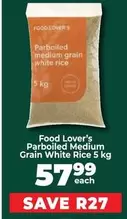 Parboiled medium grain white rice