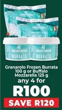 Frozen - Burrata or Buffalo Mozzarella