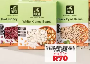 Food Lover's Market - Black, Black Eyed, Red Kidney or White Kidney Beans 500 g