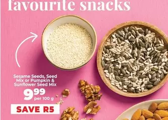 Sesame Seeds, Seed Mix or Pumpkin & Sunflower Seed Mix