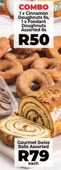 Gourmet - Combo 1 x Cinnamon Doughnuts 6s, 1 x Fondant Doughnuts Assorted 6s