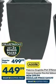 Addis - Palermo Graphite Pot 375mm