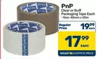 Clear - or Buff Packaging Tape Each
