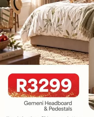 Gemeni Headboard & Pedestals