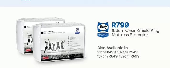 Sealy - 183cm Clean-Shield King Mattress Protector