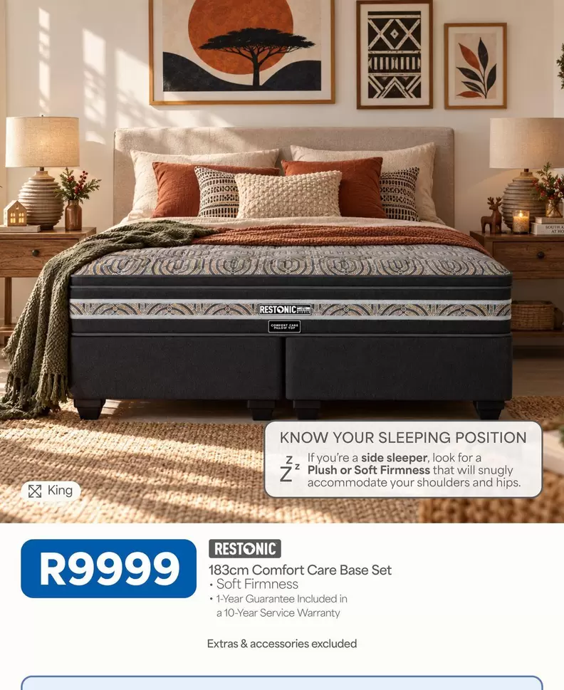 Restonic - 183cm Comfort Care Base Set